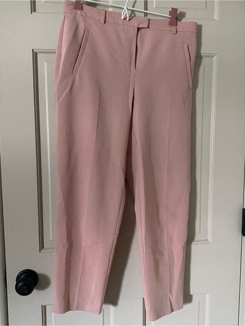 New Look Tailored Straight-Leg Trousers — Dusty Pink
